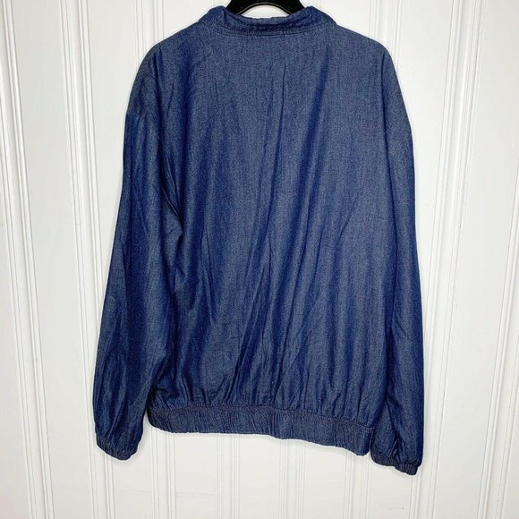 Norm Thompson Blue Denim Full Zip Jacket Large - Picture 4 of 5